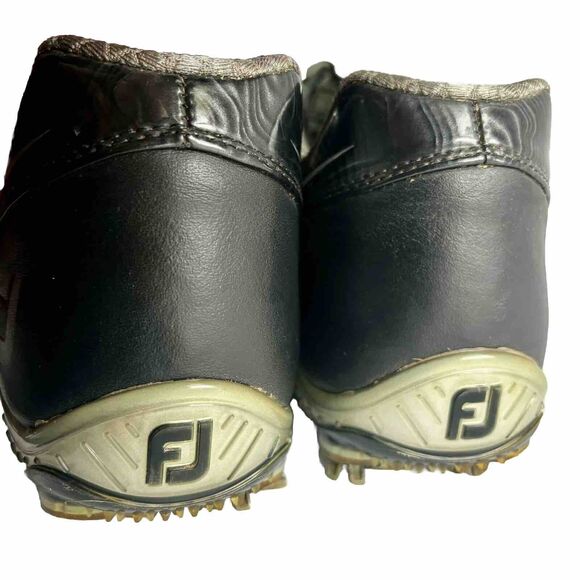 Footjoy FJ DNA 2.0 Golf Shoes Men's Size 11 Soft Spikes Black Leather Lace Up - Picture 5 of 8